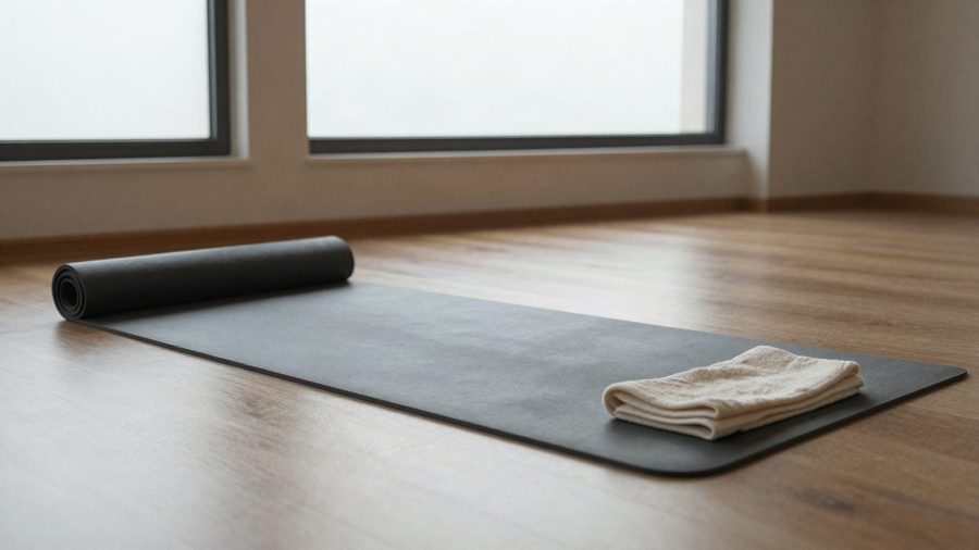 A rolled training mat